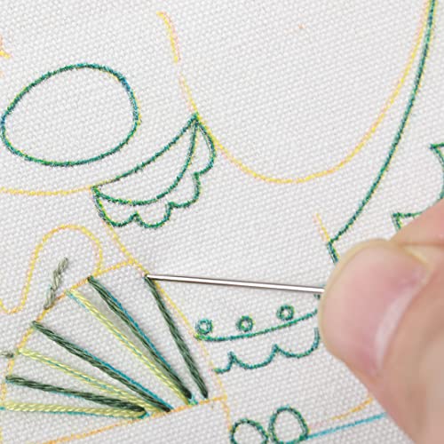 yklbpd 18 Pcs Large Eye Sewing Needles, Sharp Stainless Steel Hand Needles