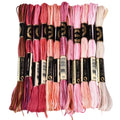 12 Skeins 105 Yards Variegated Cross Stitch Floss Friendship Bracelet String 6 Ply Polyester Colorful Gradient Red Embroidery Thread for Sewing Making Needlecraft Knitting Clothes Stitching - color: Gradient Red