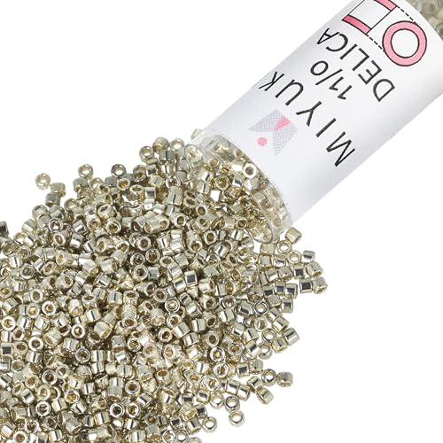 Miyuki Delica Seed Beads - color: DB1831 - Duracoat Galvanized Silver
