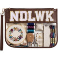 VOOGLAN Needlework Project Bag (Empty), 8 x 12 Inch - color: Brown