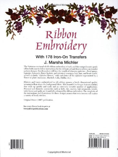 Ribbon Embroidery With 178 Iron-On Transfers (Dover Iron-On Transfer Patterns)