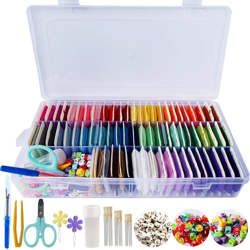 400+Pcs Vibrant Rainbow Embroidery Floss kit for Making Friendship Bracelets