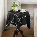 Gernaice Small Square Tablecloth Plaid End Table Cloth 36” x 36” Black - color: Black, size: 36" x 36" (Square)