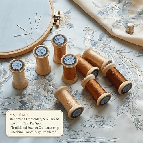 Natural 100% Mulberry Handmade Embroidery Silk Thread Silk Floss (58) - color: 58