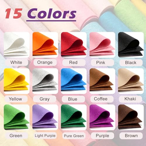 Purple Stiff Felt Sheet 36'' X 36'', 1mm Large Felt Fabric Sheet for Crafts - color: Purple