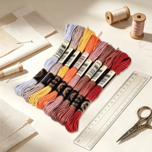 8 Skeins 70 Yards Light Brown Embroidery Thread for Crafts DIY - color: Multi Brown, size: 70 Yards