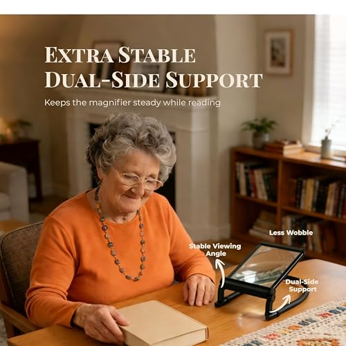 Magnifying Glass with Light for Reading, Hands Free Neck Magnifier Wearable