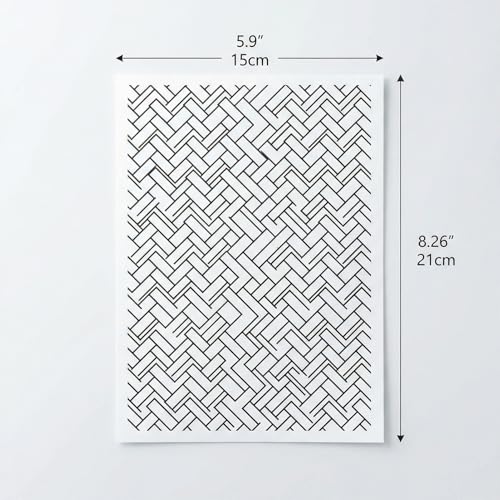 12 Sheets Pre-Printed Water Soluble Stabilizer with Sashiko Patterns, Stick and Stitch Embroidery Transfer Paper for Hand Sewing, Quilting and Embroidery
