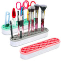 Elsjoy 3 Pack Silicone Makeup Brush Holder, Desktop Cosmetic Organizer Pen Holder, Sewing Tool Holder Beauty Tool Organizer Stand for Brush, Scissors, Toothbrush