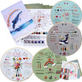 Nalexmi 3 Sets Christmas Embroidery Kits, Snowman, Santa, Jingle Bell (4, Colorful) - color: colorful