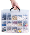 Sooyee 3-Layer Things & Crafts Storage Box, Large - color: Clear, size: 3 Tier
