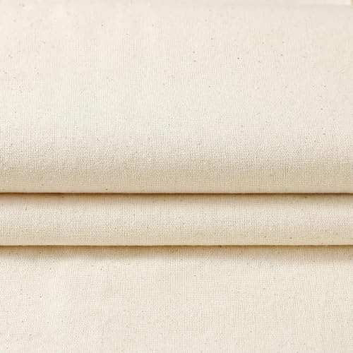 100% Muslin Fabric by Yard, 2 Yards x 63" Natural Cotton Fabric - color: Natural, size: 2 Yards
