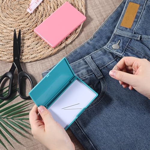 2Pcs Magnetic Needle Case Rectangle Magnetic Needle Holder Keeper Cross Stitch Sewing Knitting Pin Holder Case Organizer Storage Box for Pin Organizer