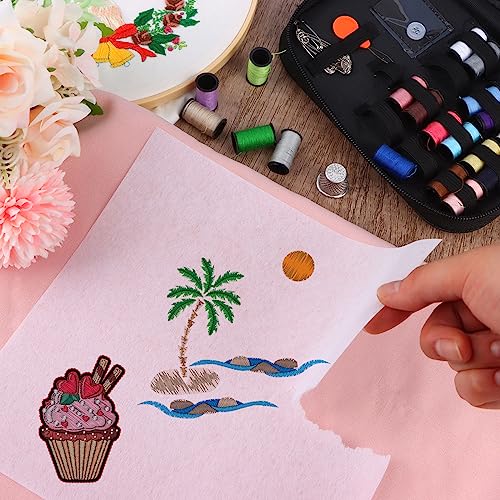 300 Pcs Tear Away Embroidery Stabilizer 10x12 Inch Embroidery Backing 1.8 oz Tearaway Stabilizers for Embroidery Fits 5x7 Hoops Precut Sheets Fabric Stabilizer for Machine Embroidery Hand Sewing