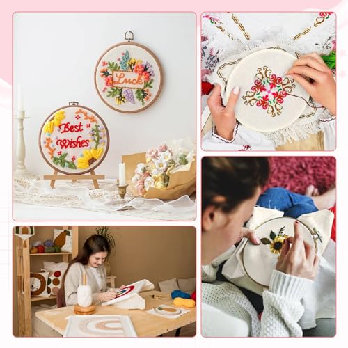 7 PCS Pre-Cut Punch Needle Fabric Tufting Cloth (11.8 x 11.8 Inch) - size: 11.8 x 11.8 Inch