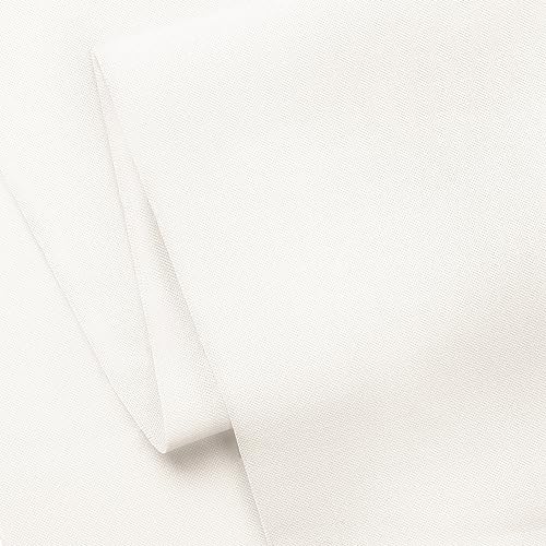 Craftido-19 Options-100% Cotton Fabric by The Yard in Solid Color 44”Wide by 3yd (9 ft) -Medium Weight 5.2 oz-Soft Cotton for Quilting, Sewing, Crafts, Binding, Backing and Lining - Ivory White - color: Ivory White