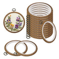 PATIKIL 5inch Embroidery Hoops, 15Pieces Imitated Wood Circle Frame Cross Stitch Hoop Ring for Embroidery Art Craft Sewing Ornaments Hanging Decoration - size: 5inch