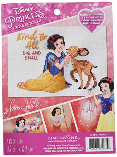Dimensions Disney Snow White Counted Cross Stitch Kit for Beginners, - color: Snow White