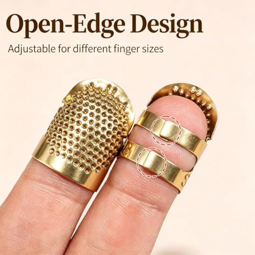 2 Pcs Metal Sewing Thimble for Hand Sewing Finger Protector