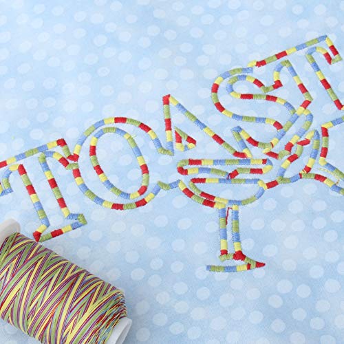 ThreadArt Multicolor Cotton Thread, 600M 40/3, Carnival 2653 - color: Carnival