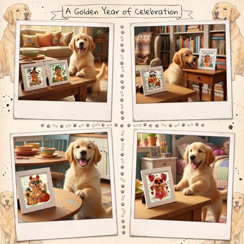 Trandraft 13 Pcs Dogs Holiday Small Diamond Art Kits for Adults Craft DIY - style: Dog Style
