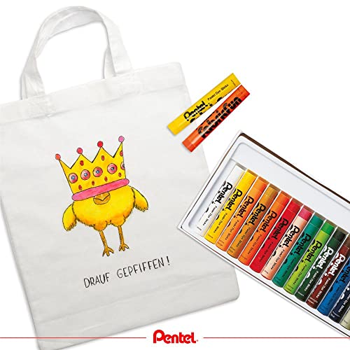 Pentel Arts Fabric Fun Pastel Dye Sticks, 15 Color Set (PTS-15) (Pack of 2) - size: 15 Count (Pack of 2), style: Fabric Fun Pastel