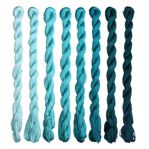 Natural 100% Silk Thread, Handmade Embroidery Thread Silk Floss 8 Colors 110m Each (94) - color: 94