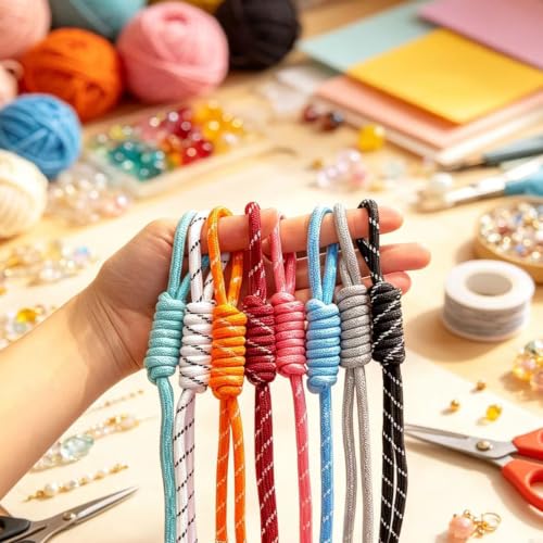 Luckkyme 30 Pack Replacement Drawstrings Drawcords for Pants Sweatpants Hoodies Scrubs Jackets Shorts, with 3 Pieces Drawstring Threader Tool 53" Long