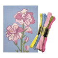 Howie's Needlepoint Flower Needlepoint Kits, 18CT Printed Embroidery Pattern Starter Kits, Stamped Patterns Canvas Kits(Violet,5x7inch) - color: Violet