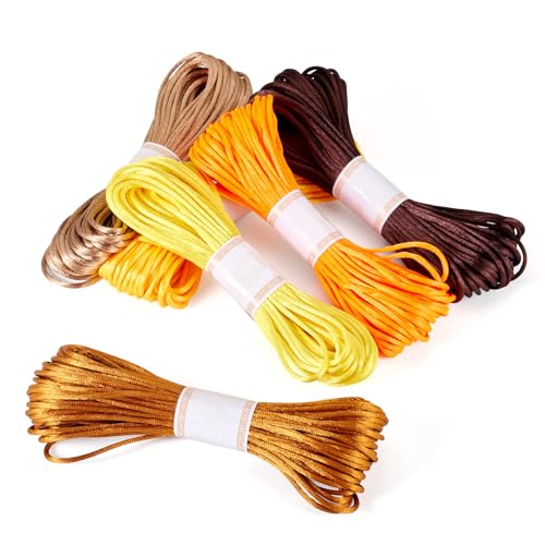 Elecrelive 6 Bundles Polyester Embroidery Floss 3mm Cross Stitch Threads - color: Yellow, Orange