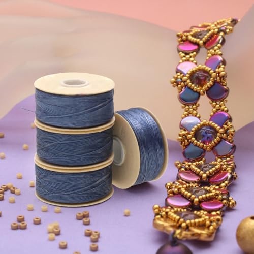 The Beadsmith Nymo Thread, Made of Nylon - size: Size D, 64 Yards, style: Royal Blue
