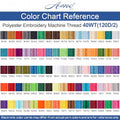 High Tenacity Polyester Embroidery Machine Thread 40WT(120D/2) 4000M Per Spool for Commercial and Domestic Embroidery Machine (Dark Amazon-1979) - color: Dark Amazon-1979