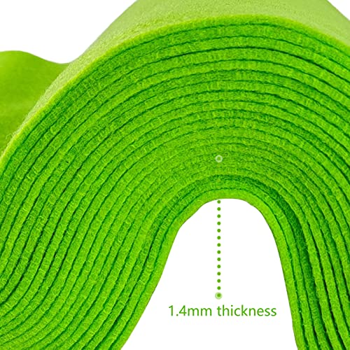 Jtnohx Color Felt Fabric Soft Felt Sheets for Crafts Fluorescent Green 20Pc - color: Fluorescent Green