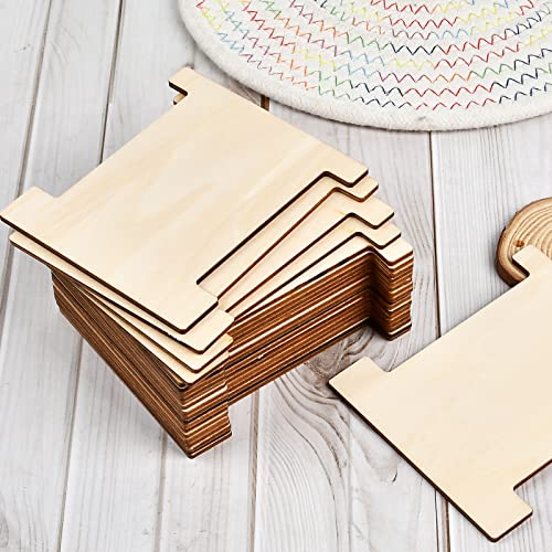 200 Pcs Ribbon Storage Organizer Set, Flat Wood Ribbon Spools with Folding Clips Embroidery Floss Bobbins Holder Empty Wooden Thread Storage for Cross Stitch Cotton Sewing Storage