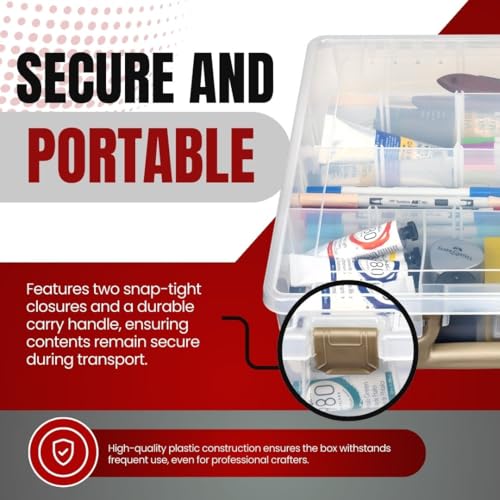 ArtBin Super Satchel Craft Organizer with Removable Dividers, Clear