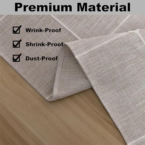 Gernaice Small Square Tablecloth Plaid End Table Cloth 24" x 24" 2PCS Brown - color: Brown, size: 2 Packs Small Square 24 x 24 inch