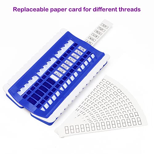 Luxiv 30 Position Embroidery Floss Organizer, Thread Shelf with 15P Card - color: Blue, size: 30 Positions