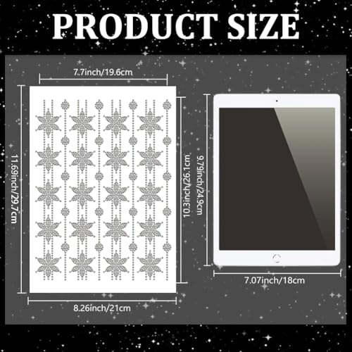 MAYJOYDIY Repeating Flowers Rhinestone Iron on Hotfix Transfer Geometric Flower Heat Transfer Sticker Diamond Chain Bling Clothing Decoration Applique for Shirt Bag Hat Jacket Jeans Shoes DIY Crafts - style: Repeating Flowers