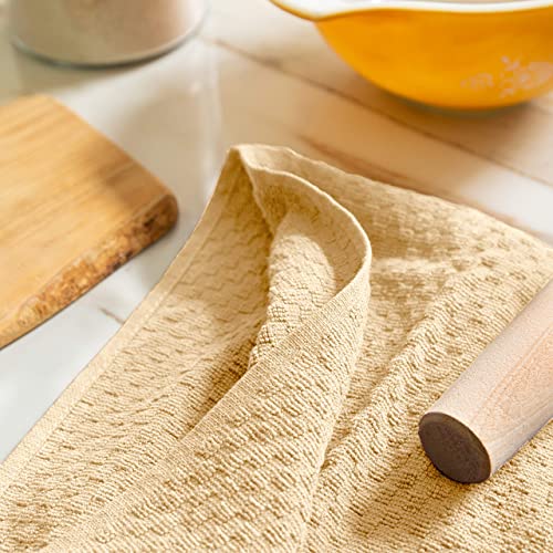COTTON CRAFT Amazing Kitchen Towels - 8 Pack 100% Cotton Waffle Terry Towel - color: Ivory, size: 8 Pack