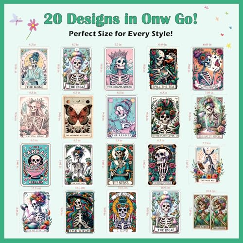 20 Pcs Butterfly Funny DTF Transfers Ready to Press - style: Tarot Cards