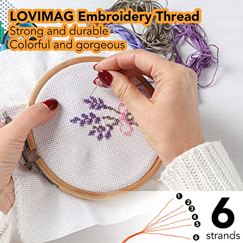 LOVIMAG Embroidery Thread 60pcs Friendship Bracelet String Floss Kit Yarn - style: 60pcs