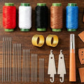 37 Pcs Stainless Steel Hand Sewing Needles Kit – Big Eye Easy-Threading Needles with Thread Ripper, Needle Threaders, Threads & Thimbles for DIY Craft