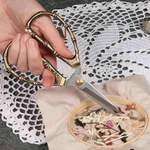 JubileeYarn Bamboo Stalk Embroidery Craft Scissors - Extra Large - 1 Pair - color: X-large