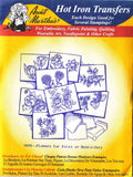 Aunt Martha's Flowers for Paint or Embroidery Hot Iron Embroidery Transfer