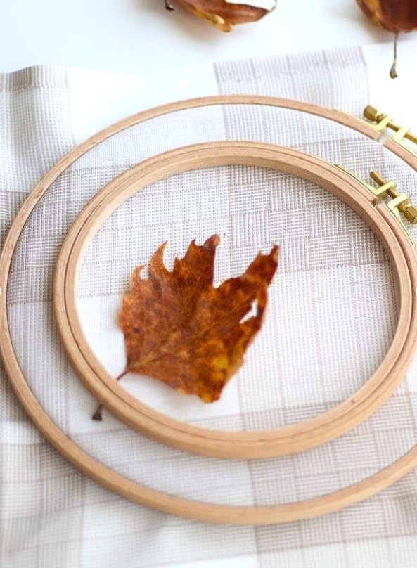 Nurge Premium Quality Beech Wood Embroidery Hoop, Cross Stitch Hoop with Gold Plated Adjustable Brass Screw for DIY Projects Ideal for Crafters,Beginners & Professionals - 11.02" Dia & 0.93" Thick - size: 11.02" / 280mm Dia