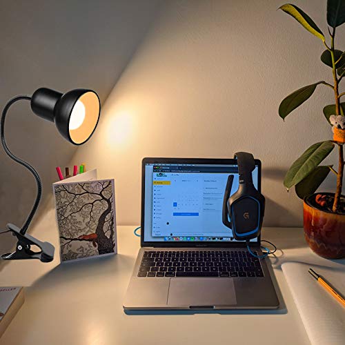 Desk lamp, Clip on Lamp, Clip On Reading Light, Gooseneck Lamp On Cable