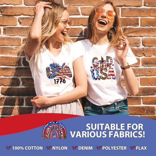 Dtf Transfers Ready to Press - 20Pcs American Flag Iron on Transfers for Tshirts, Independence Day Patriotic Iron on Decals Patches, 4th of July USA Heat Transfer for DIY Clothing Pillows Bag - color: American Flag422