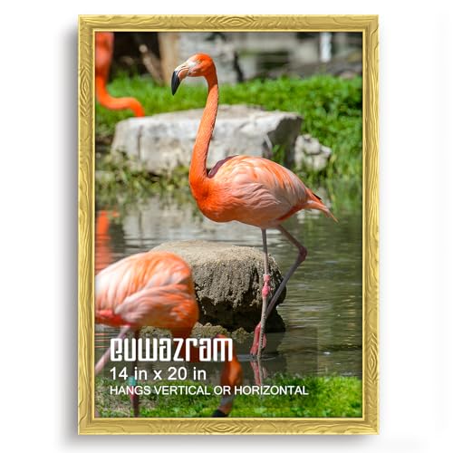 Ornate Gold 14x20 Frame - Single Frame, 14 x 20 Poster Frame for Artwork, Puzzles, Photos and Movie Posters Picture Frames - size: 14" x 20"