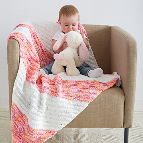 Bernat Baby Blanket Yarn, 3.5oz, Super Bulky 6 Gauge - White - Single Ball Machine Wash & Dry - color: White, size: 1 Pack, style: Baby Blanket