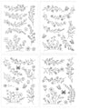 29pcs Floral Water Soluble Embroidery Patterns, Iron on Embroidery Patterns (11.7x8.3")